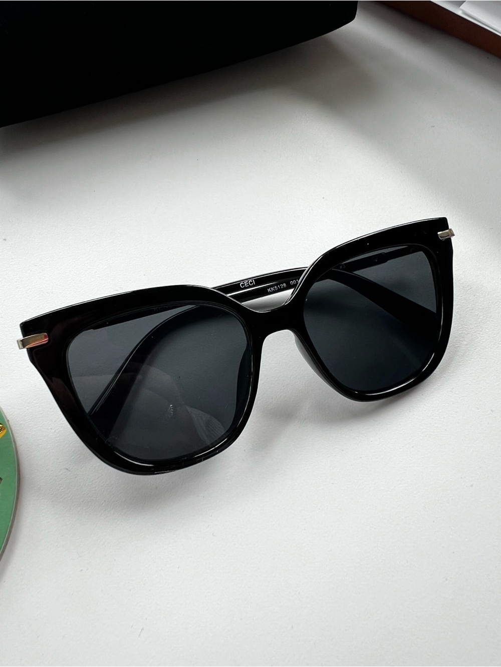 Kendall & Kylie Black Oversized Cat-Eye Sunglasses